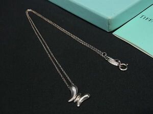 1円 ■美品■ TIFFANY＆Co ティファニー エルサペレッティ バタフライ SV925 蝶 ネックレス ペンダント アクセサリー シルバー系 FC8606