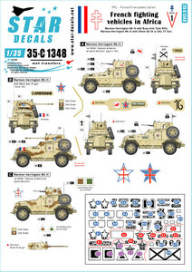 スターデカール 35-C1348 1/35 アフリカにおけるフランスの戦闘車両(マーモン・ヘリントンMkIII)