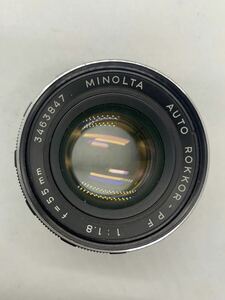 【E/XB0287】Minolta ミノルタ ROKKOR-PF 55mm 1:1.8 レンズ