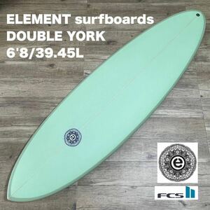 【新品未使用】ELEMENTsurfboards DOUBLE YORK 6.8 GRNダブルヨーク ツインピン　オーストラリア バイロンベイ サーフボード サーフィン