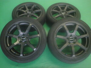 RAYS レイズ ホムラ HYUGA HP07 8J 114.3 5H 225/45R18タイヤ付き 4本