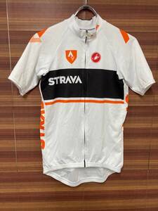 IN742 カステリ CASTELLI 半袖 サイクルジャージ 白 M STRAVA