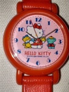 ⑦５　●HELLO KITTY ハローキティ　キティちゃん　腕時計●中古品●定形外郵便５０ｇ以内●０１１２●