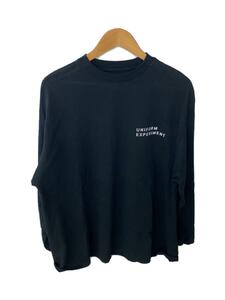 uniform experiment◆長袖Tシャツ/1/コットン/BLK/首元汚れ有/ユニフォームエクスペリメント