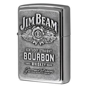 Zippo ジッポライター ジムビーム 酒 ロゴ クロムメッキ エンブレム貼り Jim Beam Pewter Emblem 250JB.928