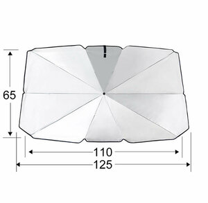 折りたたみ傘方式 車 フロントガラス サンシェード 収納カバー付 断熱 UVカットプライバシー保護 取付簡単 tecc-kasashade