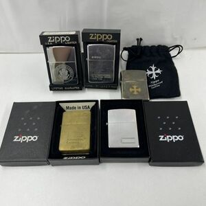 A022-△ ◎ ZIPPO ジッポ ライター 5点セット Rits アメリカンクラシック 4点火花有 喫煙具 喫煙グッズ 箱/袋付き