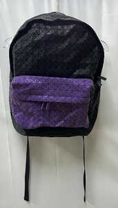 ●BAO BAO ISSEY MIYAKE バオバオ イッセイミヤケ● リュック ショルダーバッグ バッグ BAG パープル ブラック　男女兼用　美品