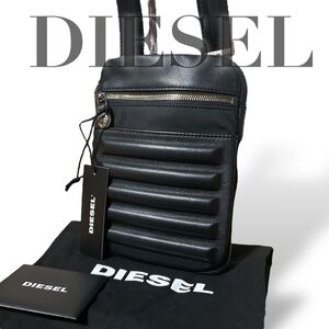 未使用　タグ付き　ディーゼル　DIESEL ショルダーバッグ　サコッシュ　クロスボディ　メンズ　ブラック　一部レザーRUMIE