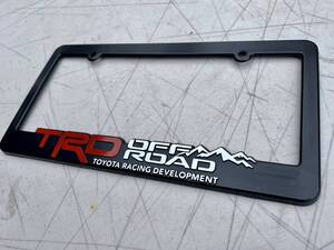 USトヨタ TRD off Rord ライセンスプレート フレーム USDM TACOMA 4Runner Tundra Sequoia RAV4 Highlander Corolla Cross ランクル 即納