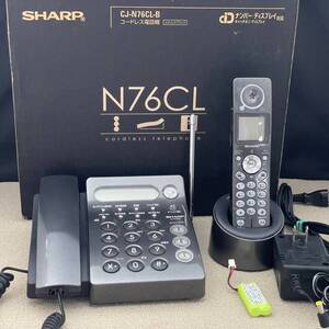 中古品 CJ-N76CL-B SHARP コードレス電話機 メタリックブラック 子機 