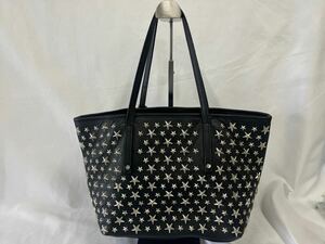 ③1円スタート〜JIMMY CHOO ジミーチュウ スタースタッズ ミニトートバッグ サシャ 