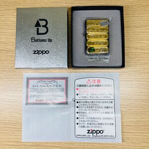 O10535 未使用 Zippo ジッポー ゴールドボトムメタル シリアルナンバー入り 0071/1000 オイルライター 箱入り