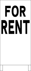 両面スタンド看板「FOR RENT（黒）」全長 約100cm 屋外可 送料込み