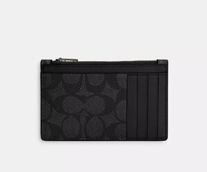 ロサンゼルスから最新本物をお届け!!　　COACH Zip Card Case In Signature　CV764　　日本未入荷　2024秋冬最新!!