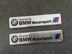 BMW 車用ステッカー 12*2.6CM カースタイリング アルミ製 2枚入 エンブレム デカール アクセサリー ●型番537