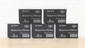 SONY　メモリースティック PRO Duo 8GB　5枚セット　初期化済み