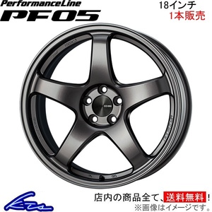 エンケイ パフォーマンスライン PF05 1本販売 ホイール ランサーエボリューションX【18×8.5J 5-114 INSET38】CBA-CZ4A ENKEI アルミ