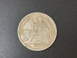 SM0701-12　コンビニ決済のみ　フランス領 インドシナ　1896年　1ピアストル　銀貨　コイン