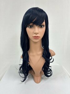 Wigs2you C-003 紺色 コスプレウィッグ アニメ アイドル風 耐熱コスプレウィッグ★シンプルなパーマロングスタイル