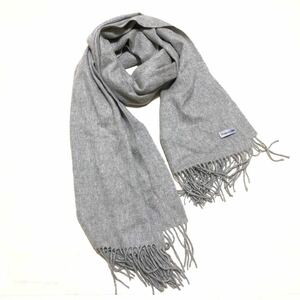 【送料520円】カシミヤ100% Cashmere カシミヤマフラー 大判ストール 男女兼用 グレー 防寒 EE57