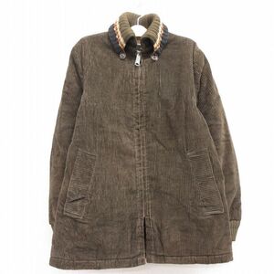 【30%OFF】古着 長袖 コーデュロイ ジャケット キッズ ボーイズ 子供服 70s 太畝 タロン 濃緑 グリーン 内側ボア spe 23oct17 3OF