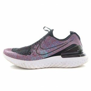 ナイキ NIKE EPIC PHANTOM REACT FK スニーカー ランニングシューズ ローカット 総柄 ロゴ US6.5 24.5cm 紫 黒 BV0417-002