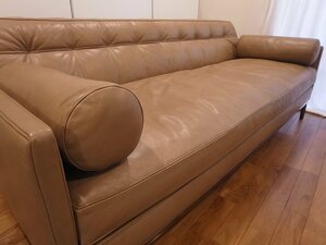 357.5万円●配送要確認●カッシーナ●Cassina●スタルク●249 VOLAGE EX-S●ヴォラージュ●2Pワイドソファ●キャメル●Zランク本革