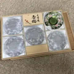 七宝焼 香梅 茶托揃 ５枚 未使用