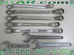 LS54 SANKI/NETSUREN等 メガネレンチ スパナ 8点セット まとめ 工具 ハンドツール