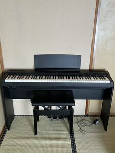 YAMAHA P-125 セット　中古美品　電子ピアノ　ヤマハ 88鍵盤 楽器 ブラック