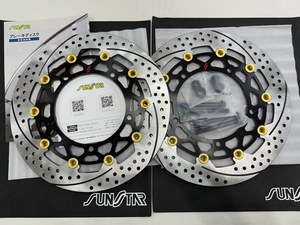 Z900RS 【ノーマルキャリパー用320mm大径化キット】 カラー＆ボルトセット付属 サンスタープレミアムレーシング EMA07WL/WR-C GOLDピン