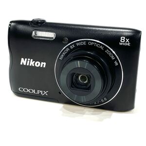 ジャンク品 Nikon ニコン COOLRIX A300 クールピクスA300 コンパクトデジタルカメラ ブラック 充電器 バッテリー付き 送料無料