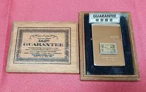 Zippo/ジッポー GUARANTEE　ギャランティ 木箱付き　1998年製　メタル貼り　特別限定　No.0140