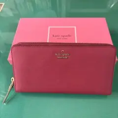 kate spade 長財布　ダークピンク