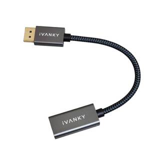 【１円オークション】IVANKY Displayport HDMI 変換コネクタ 変換アダプター 4K@60Hz 20cm BAS0489