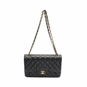 シャネル デカマトラッセ30 クラシック ラージ Wフラップ ブランドオフ CHANEL ラムスキン（羊革） ショルダーバッグ ラムスキン 中古 レ