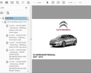 シトロエン C5 ワークショップマニュアル 2007-2017 CITROEN C5　整備書