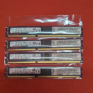 【4枚/計32GB】Skhynix DDR3L PC3L-10600R 8GB ECC Registered RDIMM VLP ローハイト 個包装済み