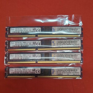 【4枚/計32GB】Skhynix DDR3L PC3L-10600R 8GB ECC Registered RDIMM VLP ローハイト