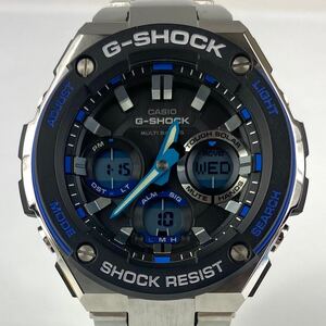 カシオ　CASIO　ジーショック　G-SHOCK　GSTEEL　GST-W100D-1A2JF　電波ソーラー　アナデジ　黒