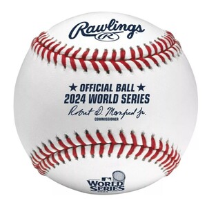 2024 MLB ワールドシリーズ 公式 試合球 ドジャース vs ヤンキース 大谷翔平 山本由伸 ジャッジ Rawlings World Series 野球 ボール ④