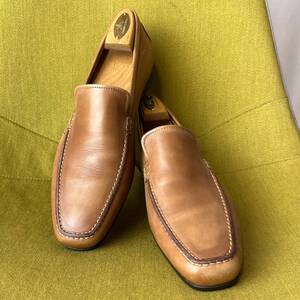 Santoni サントーニ ヴァンプレザーシューズ 5.0 イタリア製 23.5 24.0相当 ビジネス ローファー