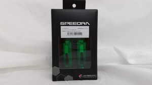 ●【SPEEDRA】アルミ削タンデムステップ 取付部カラー:ブラック／ステップバーカラー:グリーン AFPR204GN 4580486918922 20241108