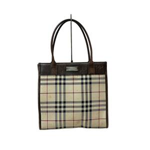 1円 BURBERRY バーバリー ハンドバッグ ノバチェック ロゴプレート