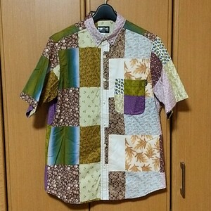 Rough & Tumble 半袖シャツ M パッチワーク プリント マルチカラー Rebuild by Needles Engineered Garments AiE South2 West8 RAND T