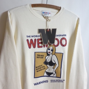 【タグ付き 21SS WEIRDO ウィアード ワッフル Tシャツ M】WRD-21-SS-26 PORN WEIRDO サーマル 長袖 GLAD HAND