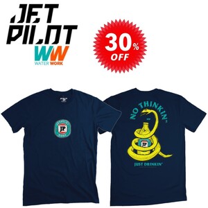 ジェットパイロット JETPILOT セール 30%オフ Tシャツ 送料無料 スネーク ビア メンズ Tシャツ S21601 ネイビー 3XL