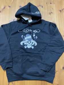 ★ ED HARDY エドハーディー　パーカー　裏起毛　M 黒　ED1362 LOVEKILL ラブキル