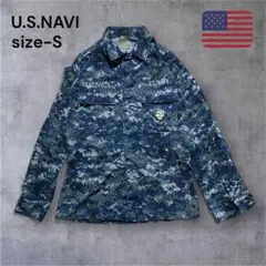 U.S. NAVY アメリカ海軍 デジタルカモ ブルー迷彩 S